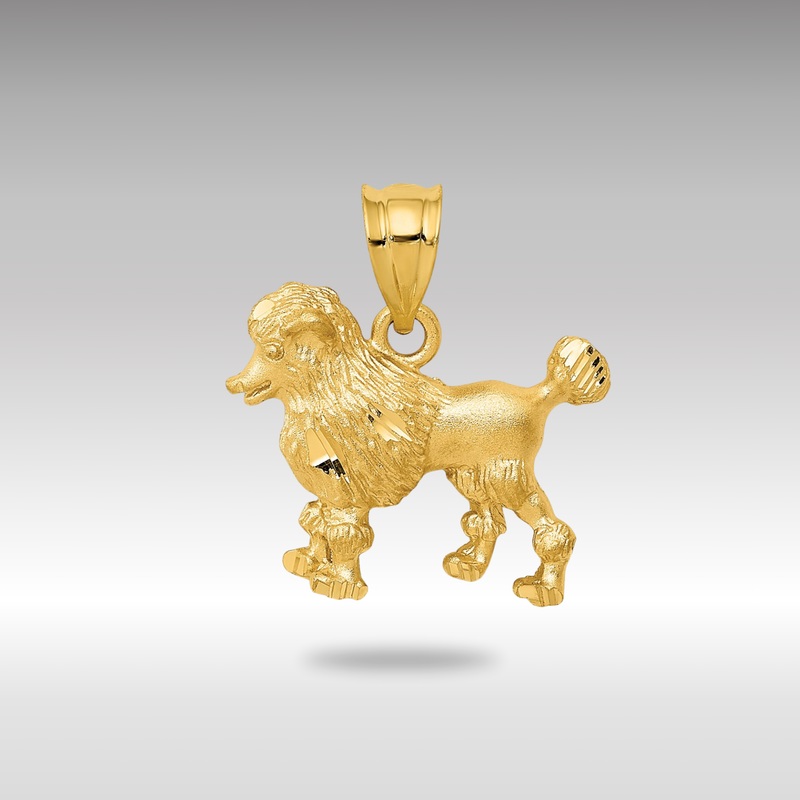 Gold Poodle Dog Charm – Model C36