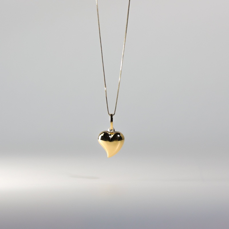 Gold Puffed Heart Pendant Model-449