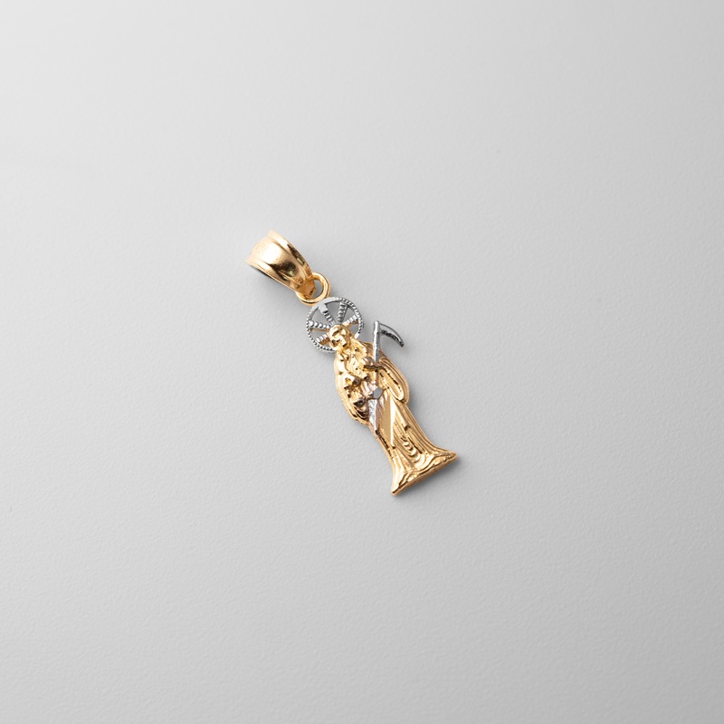 Gold Small Santa Muerte Devil Pendant – Model 99