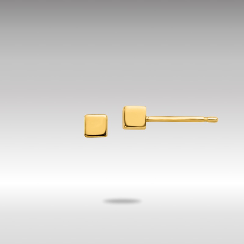 Gold Square Stud Earrings – Model YE1877