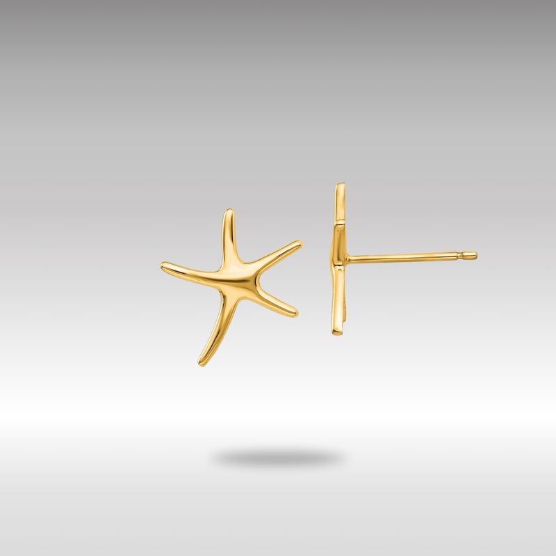Gold Starfish Post Earrings – Model TE624