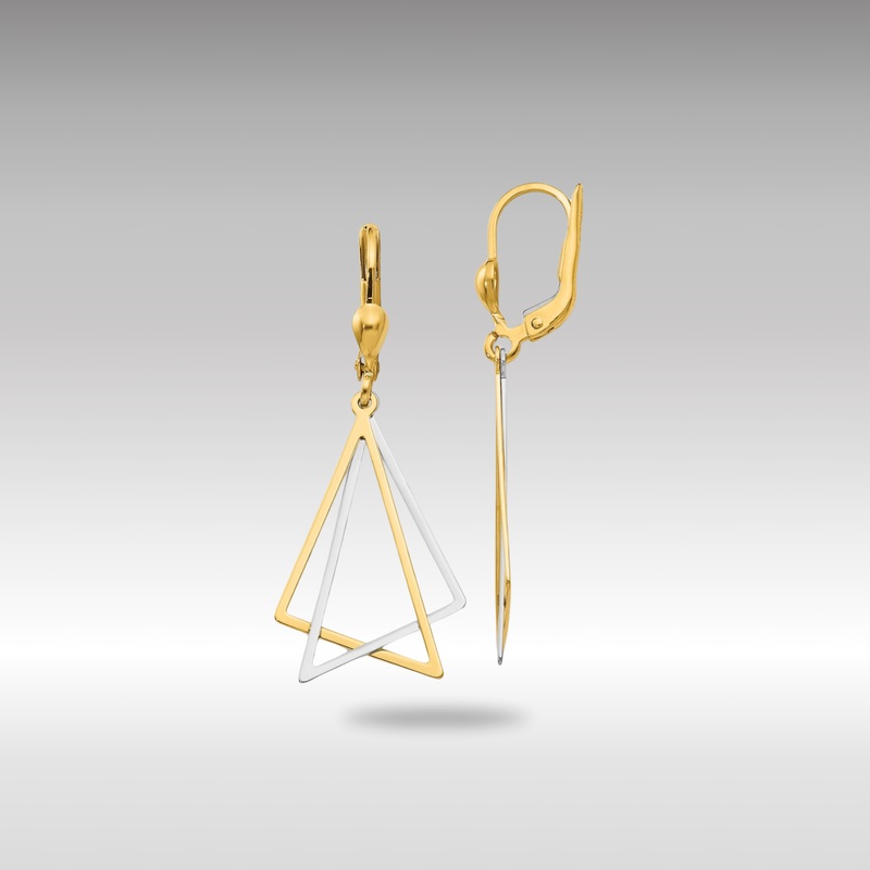 Gold Two-tone Fancy Leverback Drop Earrings – Model TL318