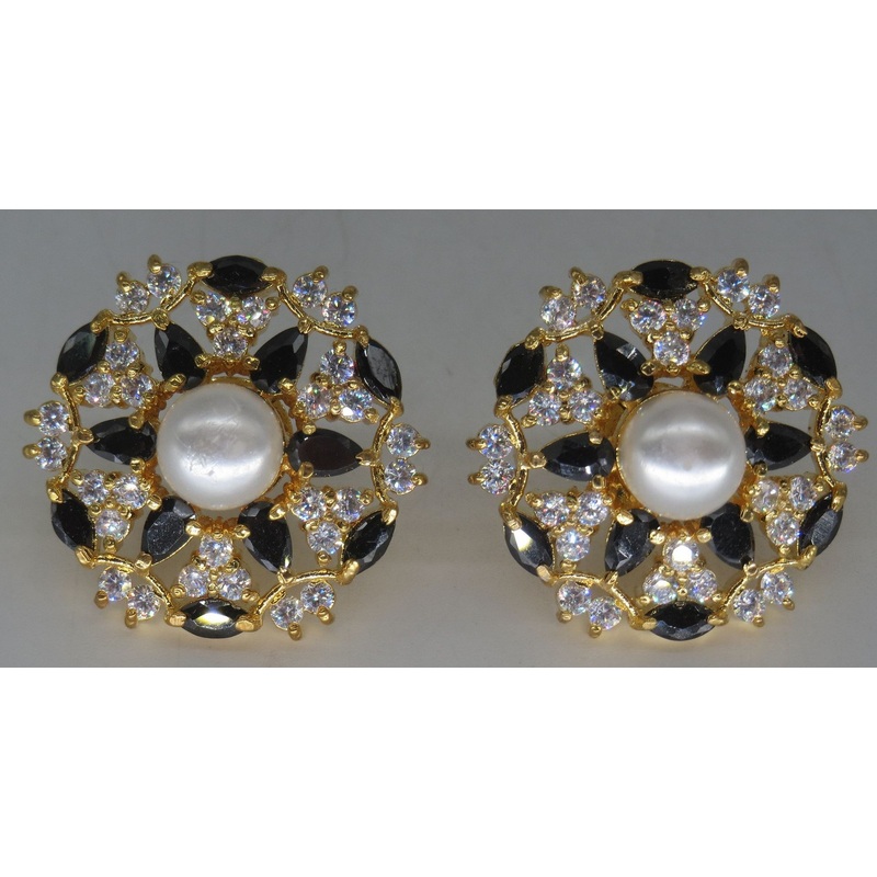 Jewelshingar Jewellery Gold Plated Diamond Earrings For Women ( 62555GJT )