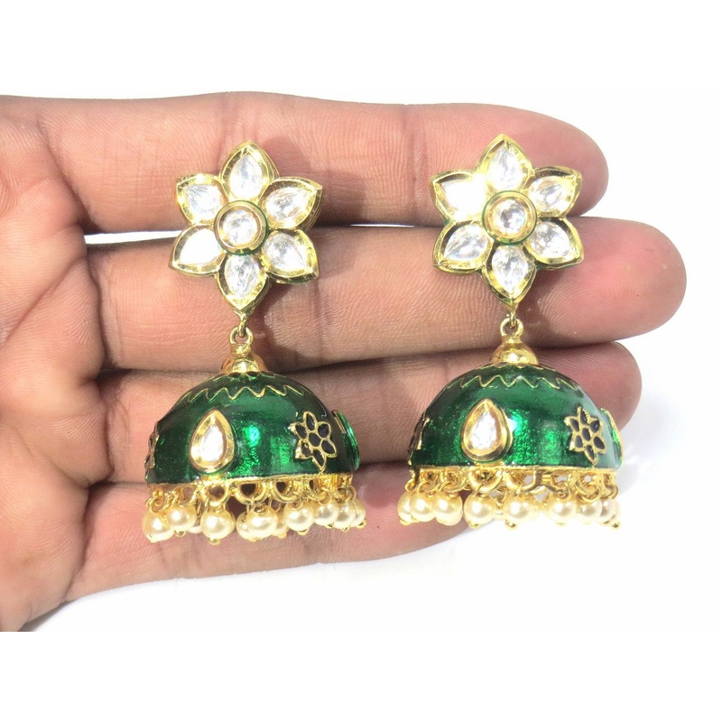 Jewelshingar Jewellery Gold Plated Diamond Jhumki For Women ( 61173ACJ )
