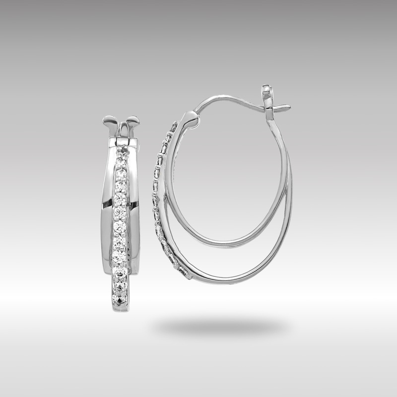 White Gold Diamond Hoop Earrings – Model EM4343-025-WA