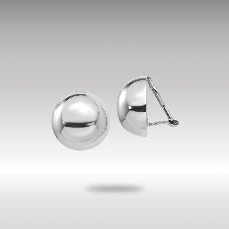 White Gold Polished Non-pierced Earrings – Model TM291