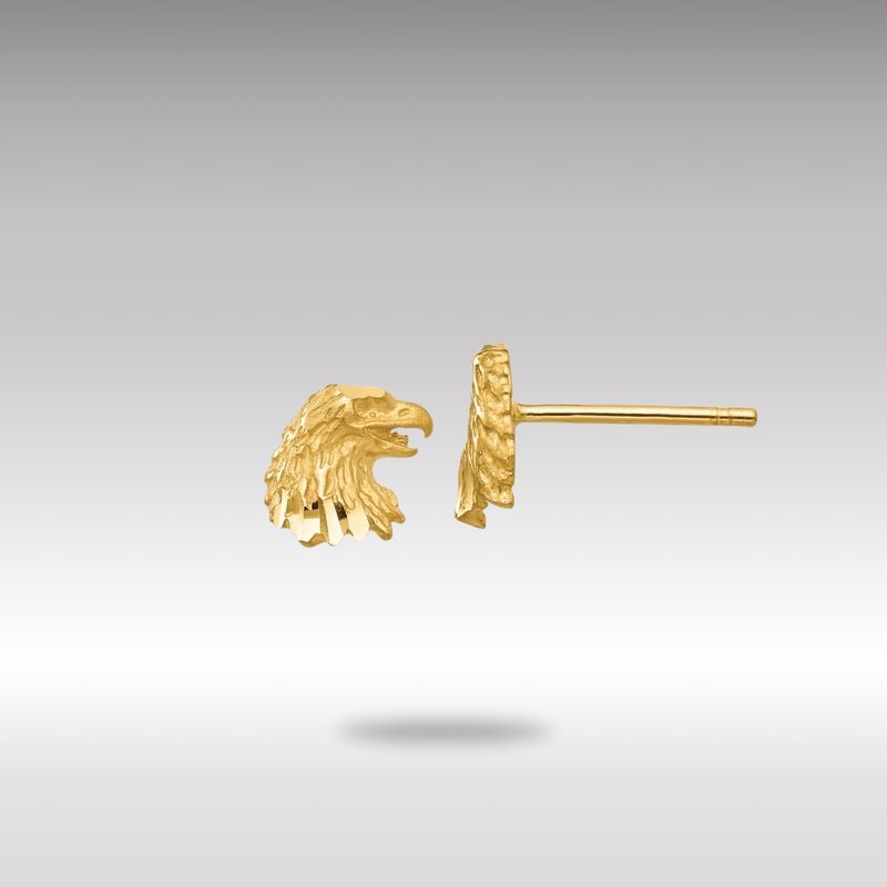 Gold Diamond-cut Eagle Earrings – Model TF539