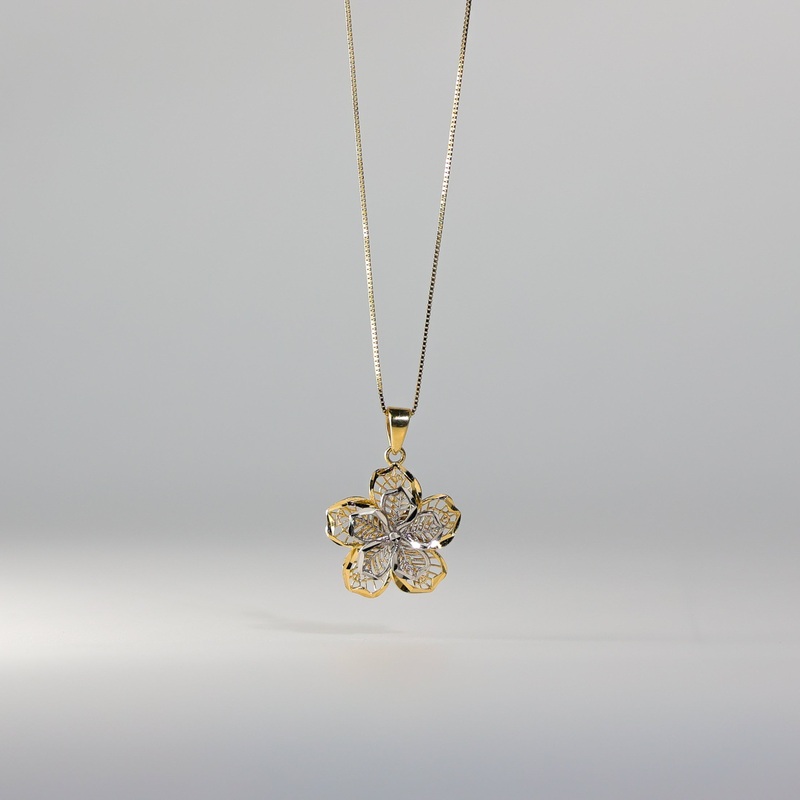Gold Filigree Flower Pendant – Model 2362