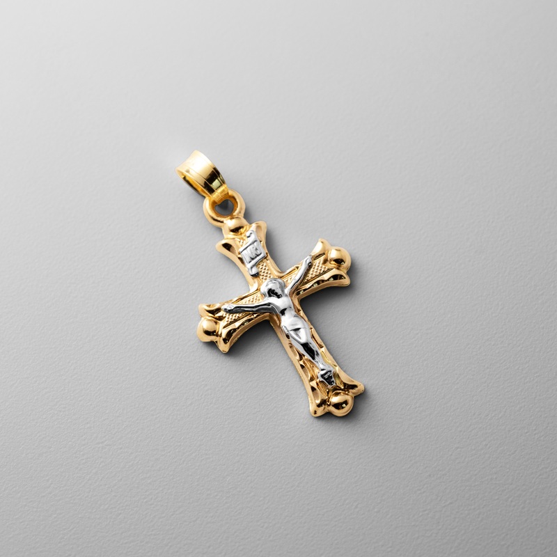 Gold Intricate Medium Crucifix Cross Pendant – Model 0874