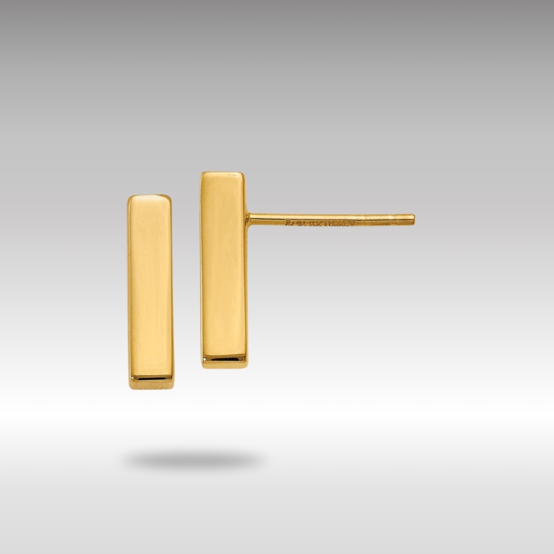 Gold Leslie’s 14K Polished Post Bar Earrings Model-LE1487