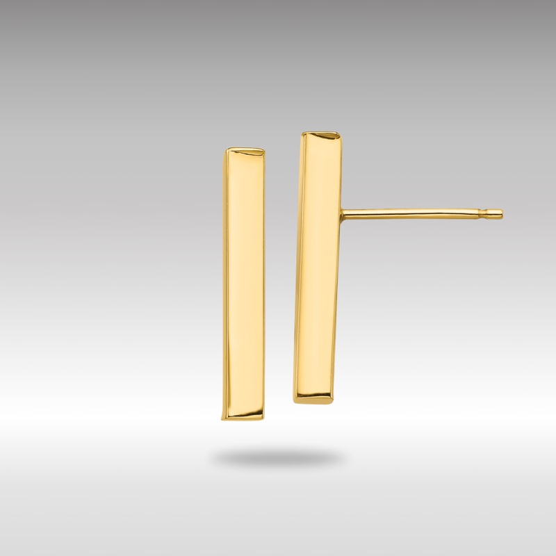 Gold Polished 3mm Post Earrings – Model TF1379