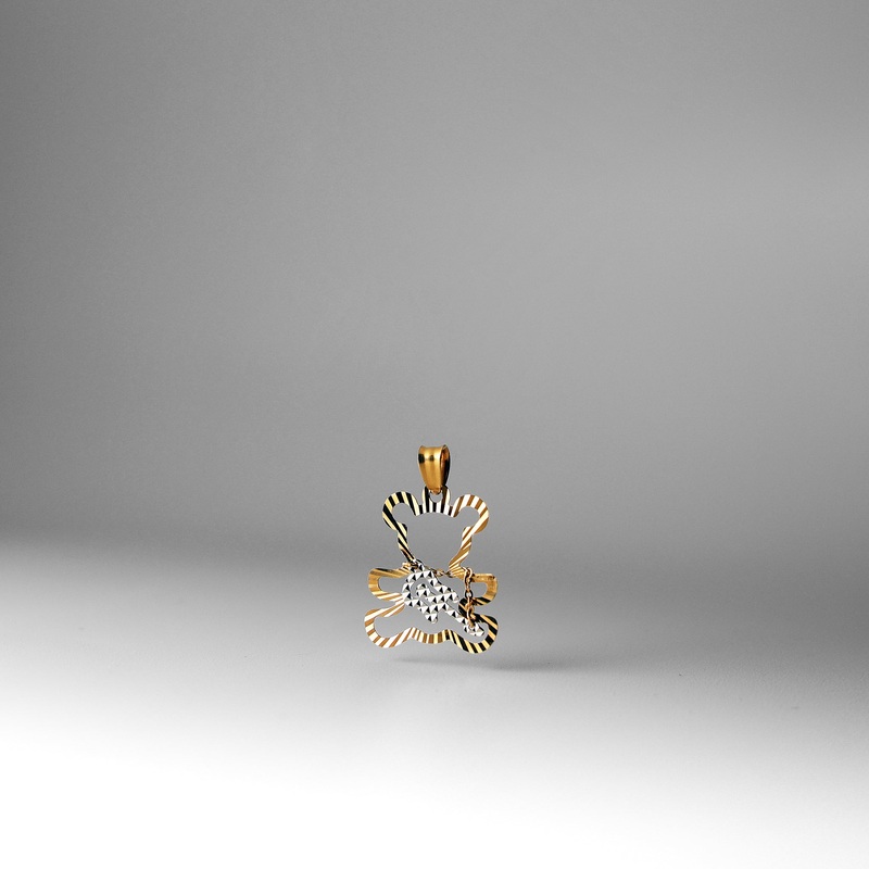 Gold Teddy Bear with Guitar Pendant – Model 797