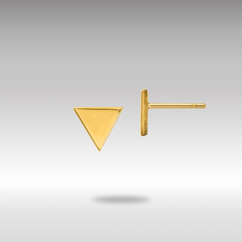 Gold Triangle Post Earrings – Model XE3081