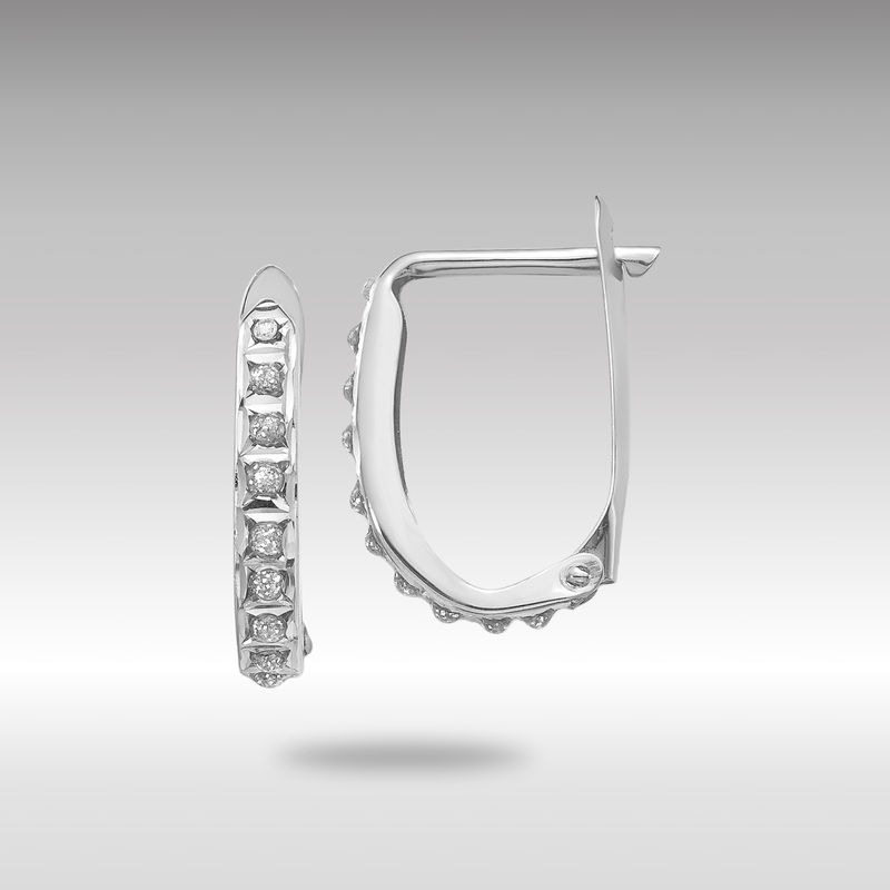 White Gold Diamond Fascination Hoop Earrings – Model DF141