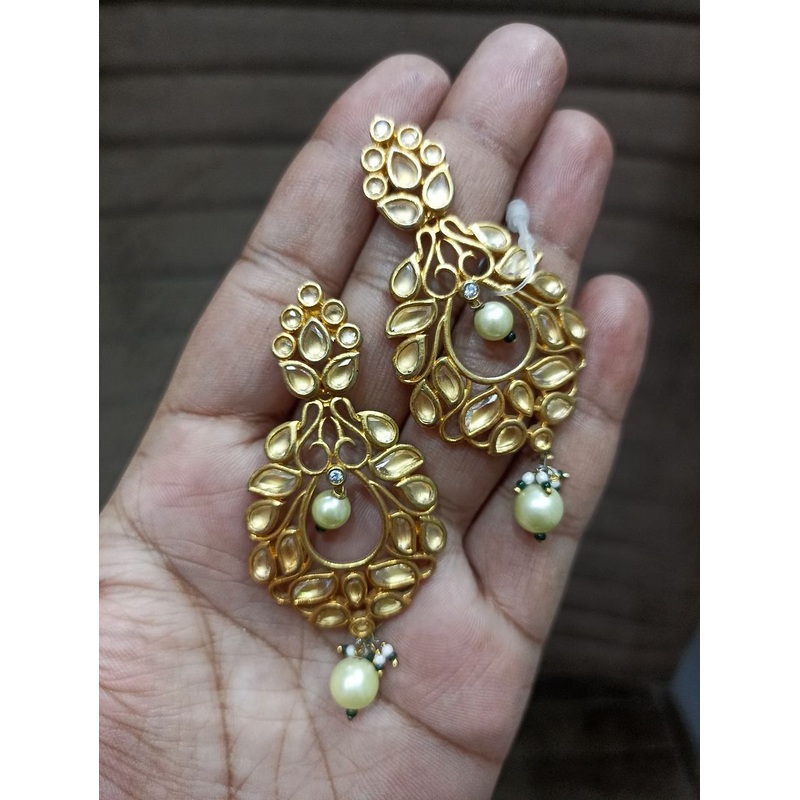Fine Polki Kundan Earrings By  PKE80030