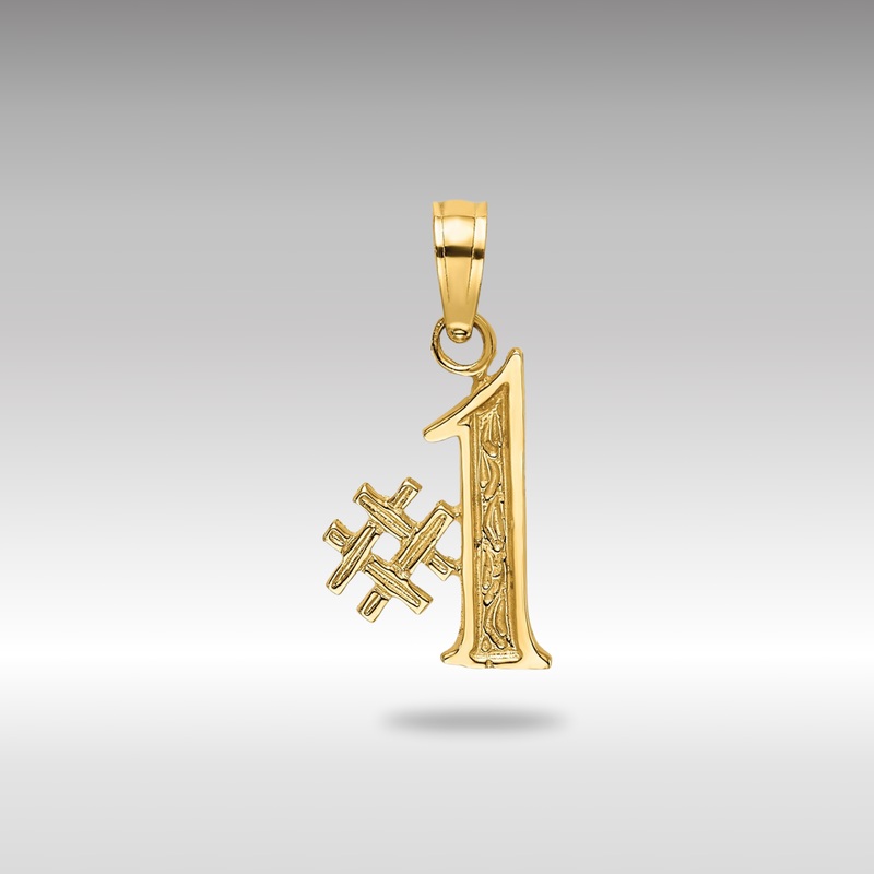 Gold #1 Charm – Model C2961