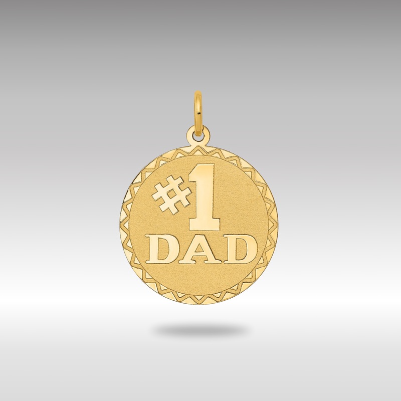 Gold #1 DAD Medal Charm – Model XAC623