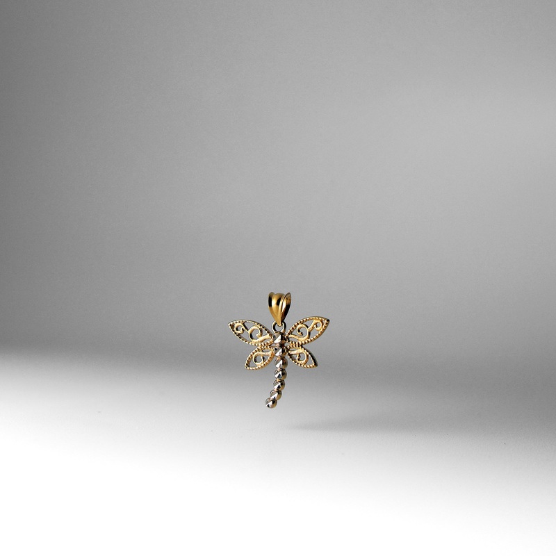 Gold Dragonfly Pendant – Model 2359