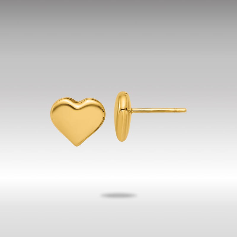 Gold Leslie’s 14K Polished Heart Post Earrings – Model LE2927