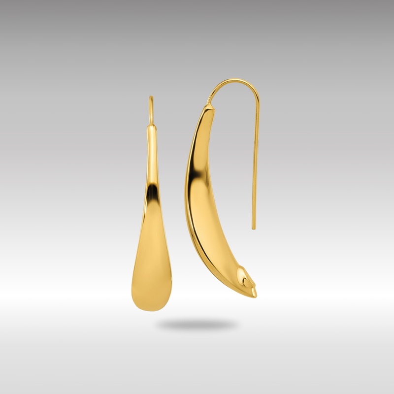 Gold Leslie’s 14k Polished Threader Earrings – Model LE2194