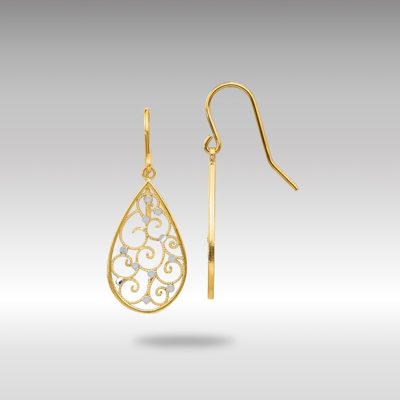Gold Polished Teardrop Earrings – Model TL894
