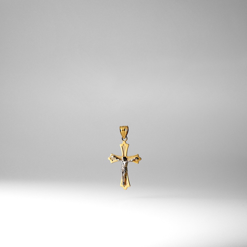 Gold Solid Jesus Crucifix Cross Religious Pendant – Model 39