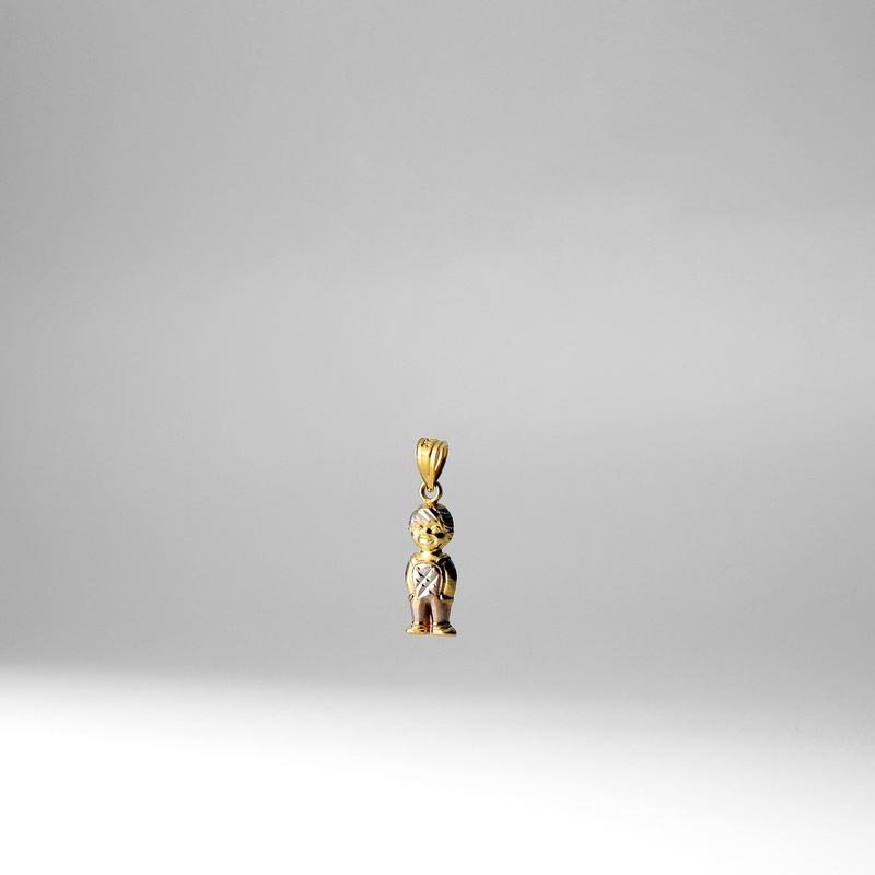 Gold Two-Tone Boy Pendant – Model 668