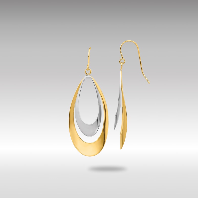 Gold Two-tone Dangle Earrings – Model YE1860