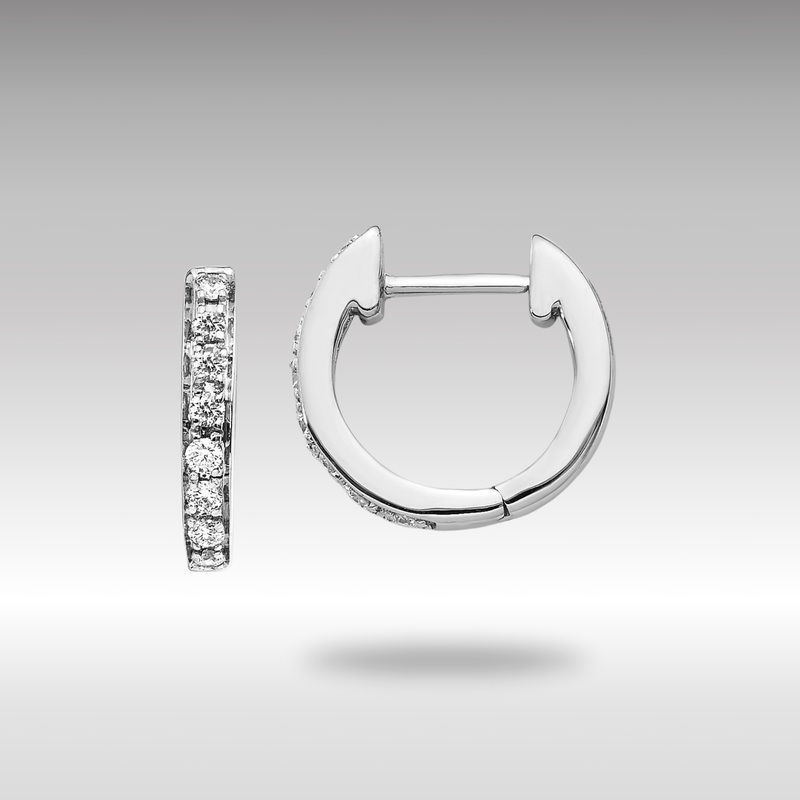 White Gold Diamond Hinged Hoop Earrings – Model EM5348-016-WA