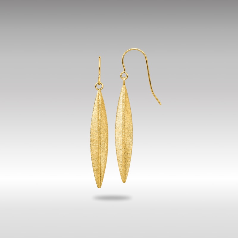Gold Brushed Dangle Earrings – Model TL1158