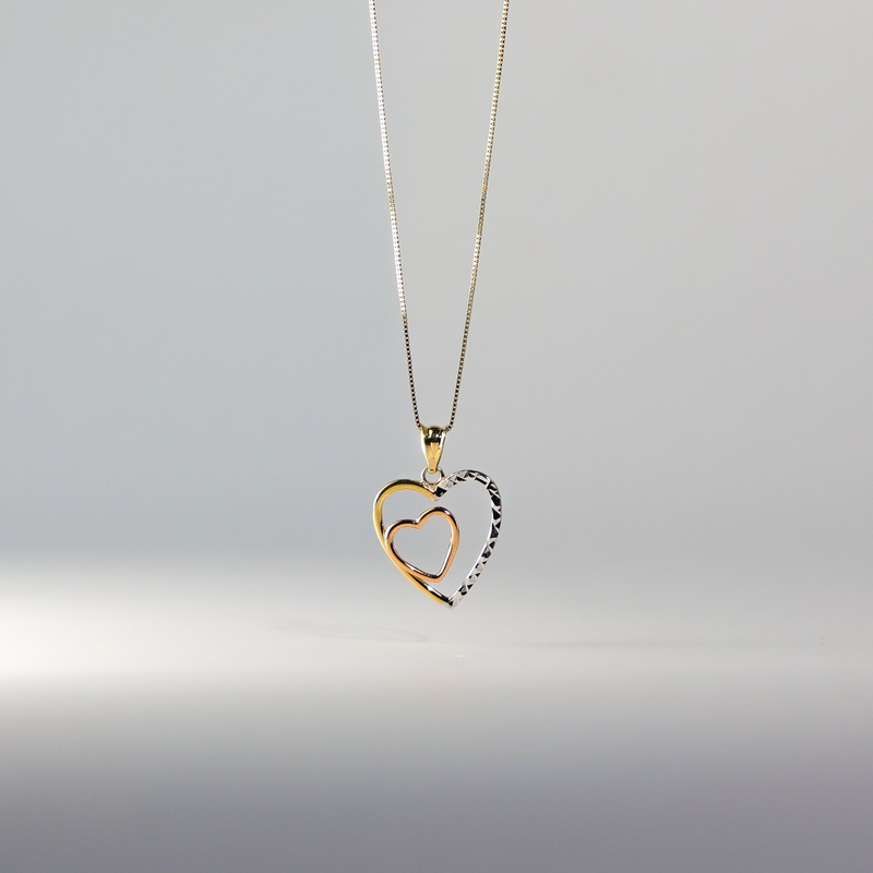 Gold Double Heart Pendant – Model PT2544