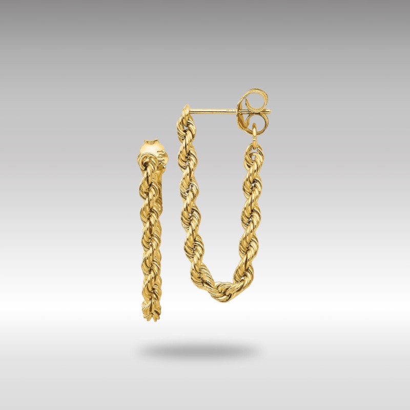 Gold Hollow Rope Earrings Model-TH553