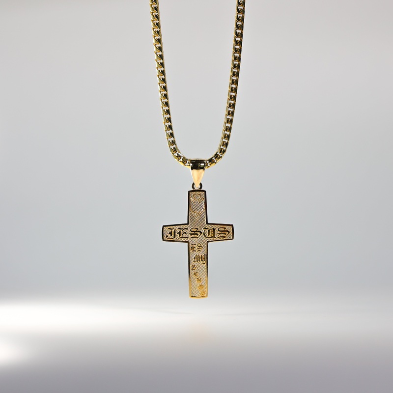Gold Large Cross Pendant – Model 1030