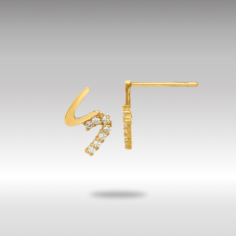 Gold Madi K CZ Children’s Post Earrings – Model GK879