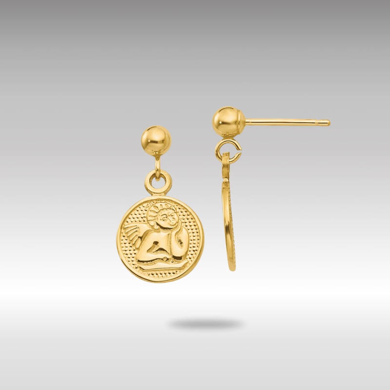 Gold Polished Raphael Angel Earrings – Model S1122