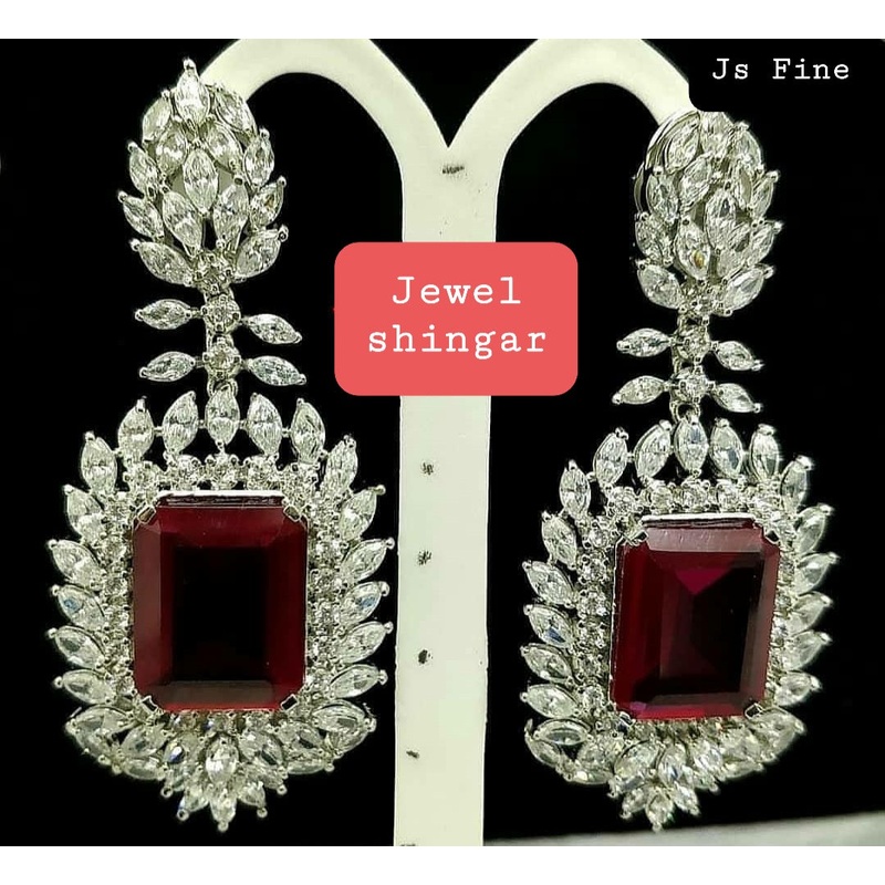 Jewelshingar Finest Diamond Zircon Earrings(204051JS)
