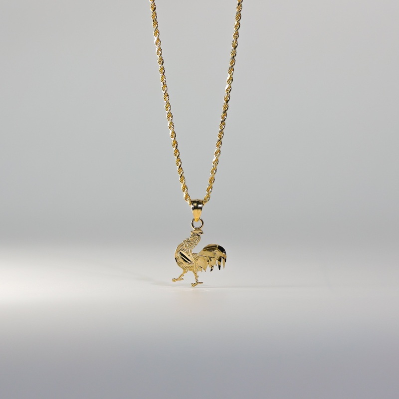 Lucky Rooster Solid Gold Pendant