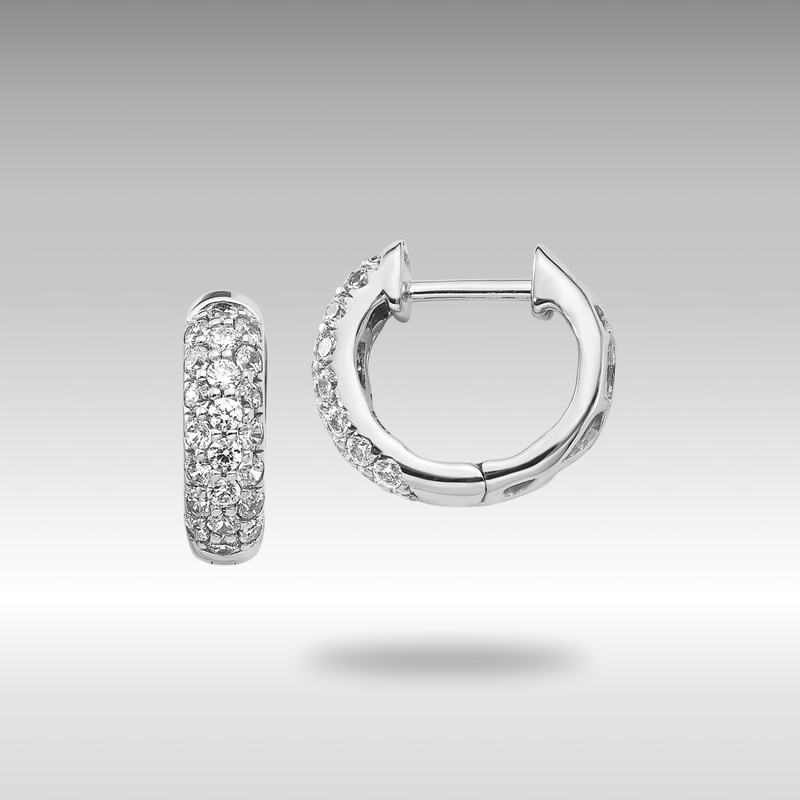 White Gold Diamond Hinged Hoop Earrings – Model EM5386-062-WA