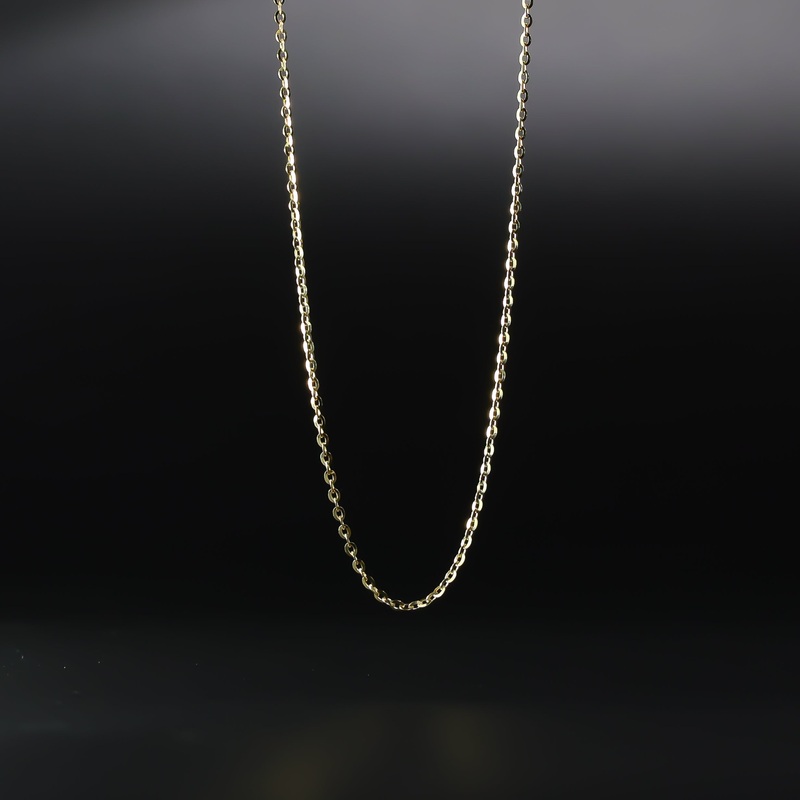 1.6mm Solid Gold Cable Chain Diamond Cut – Model 0231