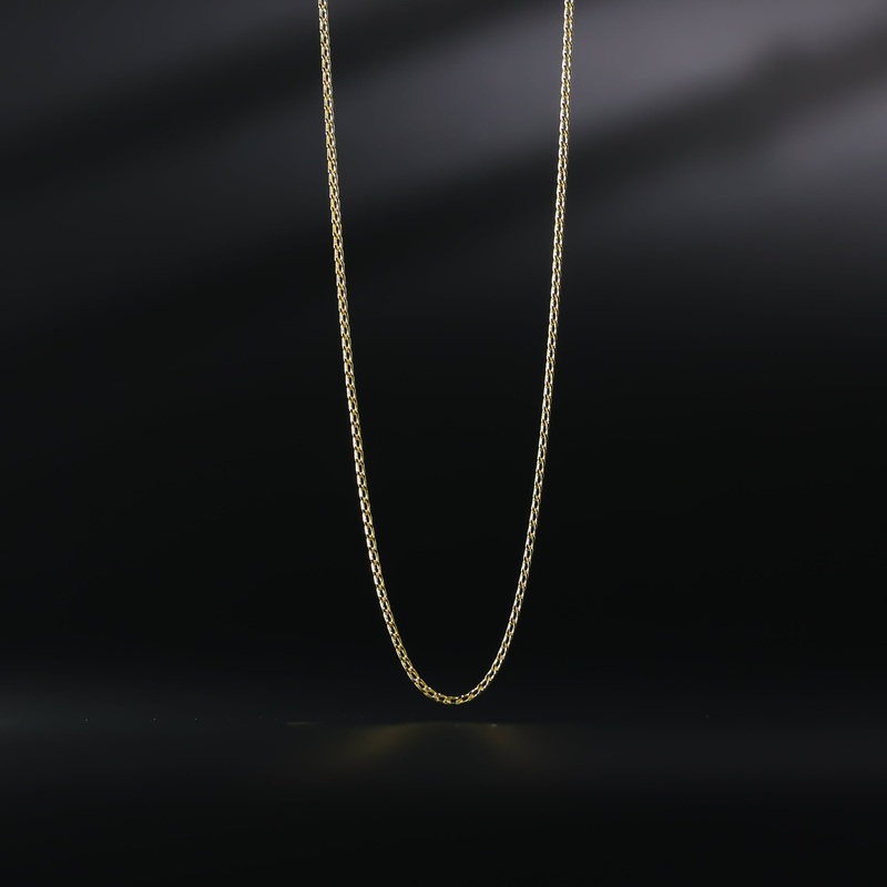 1.7mm Gold Hollow Square Franco Chain – Model 0460