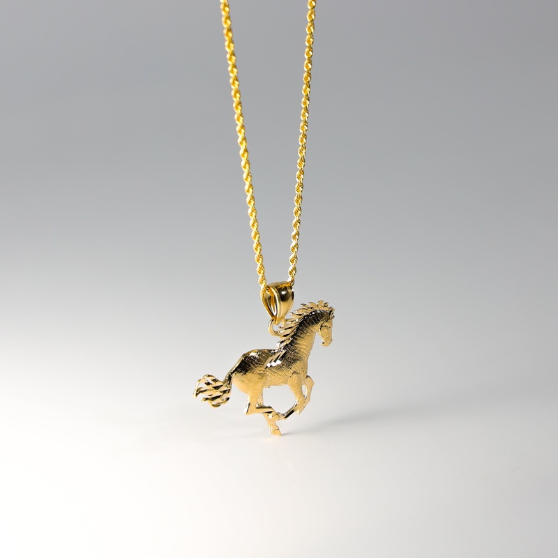 Galloping Horse Gold Pendant