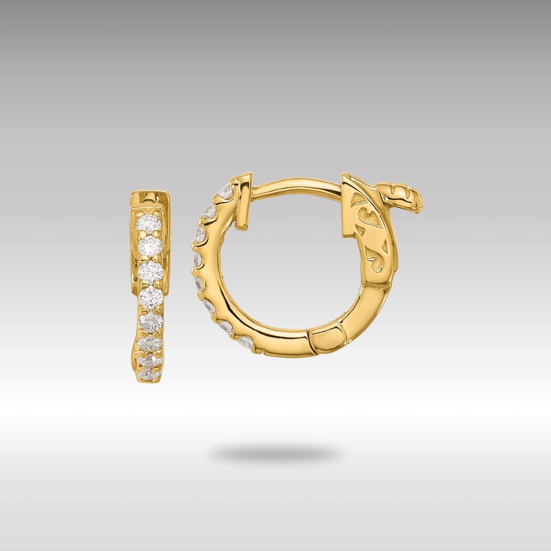 Gold 0.24ct 16-1.5mm Round Hoop with Safety Clasp Diamond Earrings – Model XE3250AA