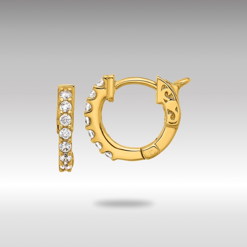 Gold 0.31ct 14-1.75mm Round Hoop with Safety Clasp Diamond Earrings – Model XE3252AA