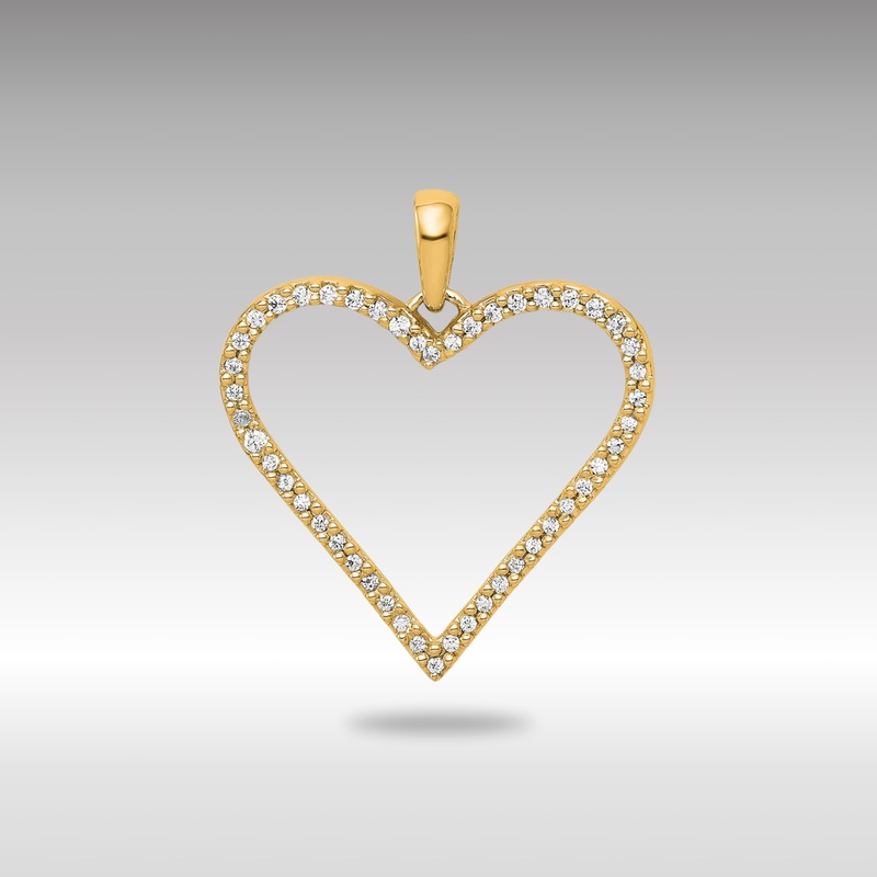 Gold 1/6ct. Diamond Heart Pendant – Model PM4871-016-YA