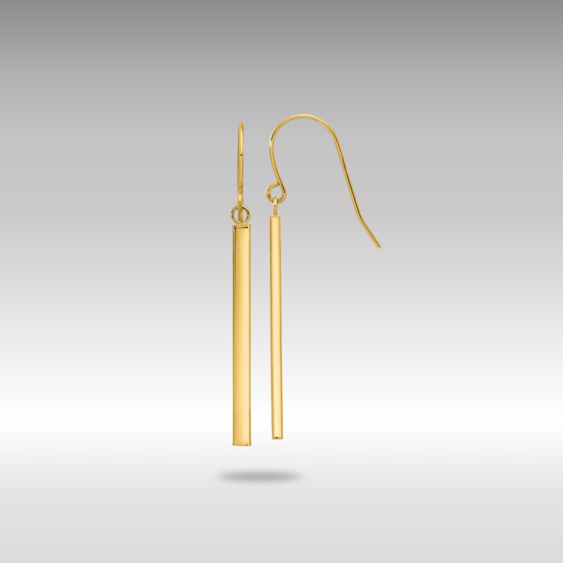 Gold Bar Dangle Earrings Model-YE2178