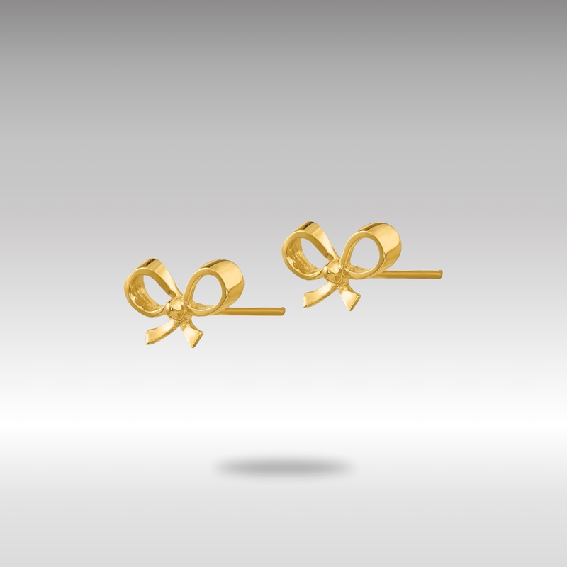 Gold Bow Post Earrings – Model H1051