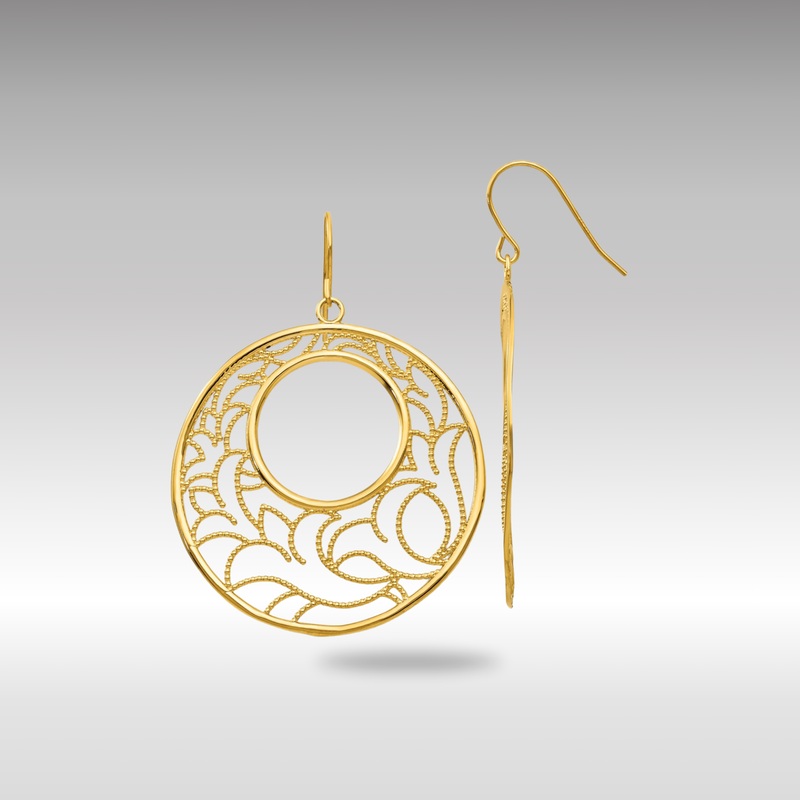 Gold Circle Earrings – Model TH609