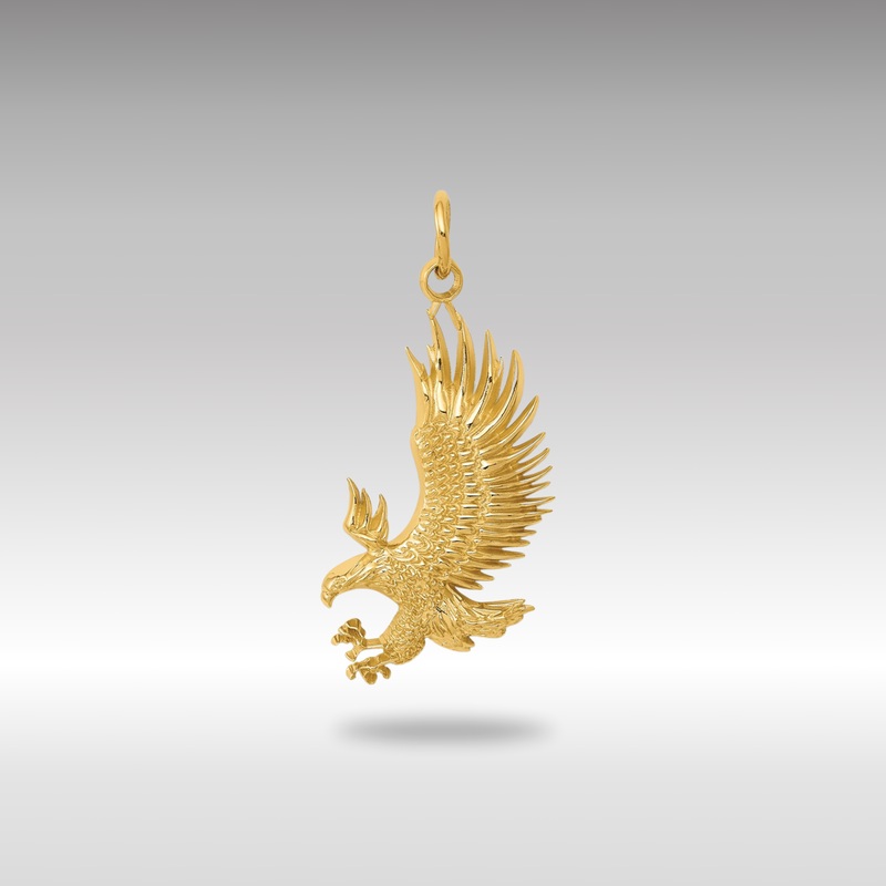 Gold Large Bald Eagle Hunting Charm – Model D3460