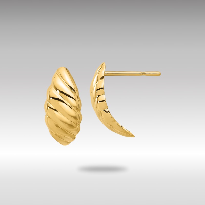 Gold Leslie’s 14K Polished Post Earrings – Model LE2357