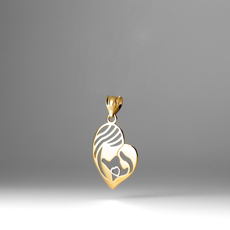 Gold Mom and Child Pendant – Model 2384